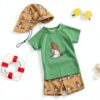 Mallard Baby Boys Swim Set Green Rash Guard Quick Dry-2