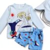 Baby Boys Rash Guard Set Polyester UPF 50 Sun Protection-0