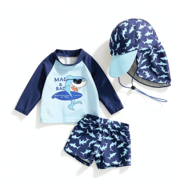 Baby Boys Rash Guard Swimsuits UPF 50 Sun Protection-1