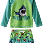 Baby Boys Rash Guard Swim Set UPF 50 Sun Protection-0