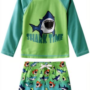 Baby Boys Rash Guard Swim Set UPF 50 Sun Protection-0