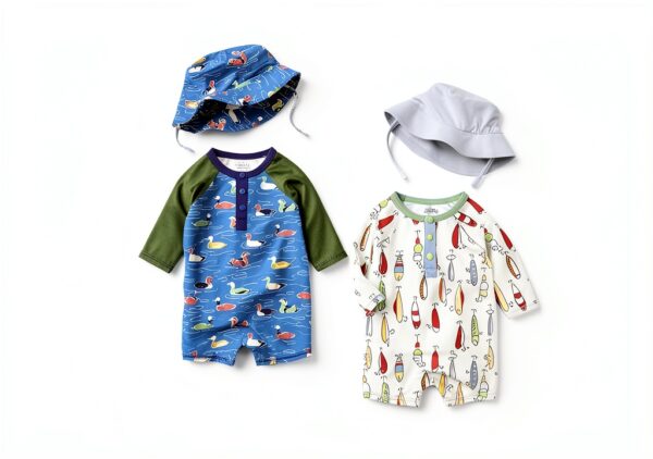 Fishing Lure Rash Guard Set Mud Pie Baby Boys Sun Protection-4