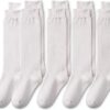 Boys Knee High Socks Cotton School Uniform 5 Pack-0