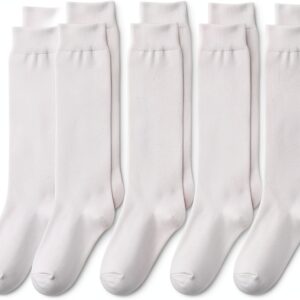 Boys Knee High Socks Cotton School Uniform 5 Pack-0