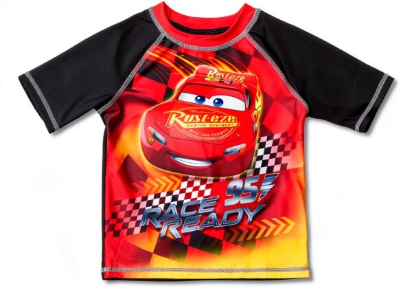 Disney Pixar Cars Boys Rash Guard UPF 50 Swim Set-2