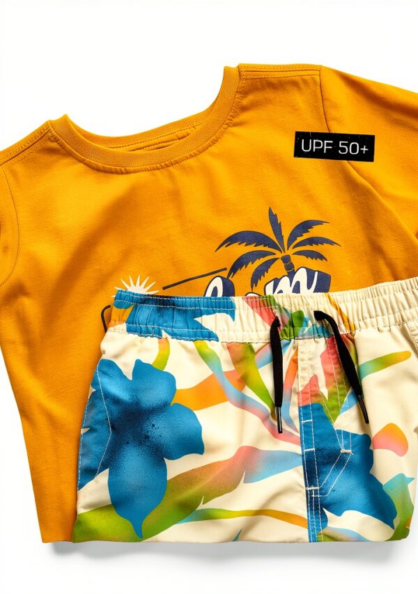 B VOL Boys Swim Set Quick Dry Adjustable Waistband-2