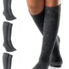 LAETAN Kids Knee High Socks Cotton Stretch School Uniform-0