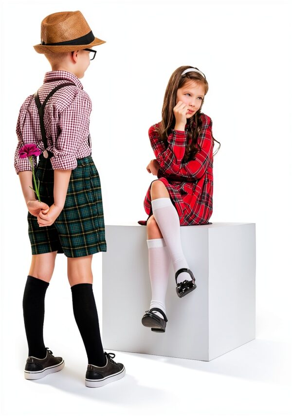 LAETAN Kids Knee High Socks Cotton Stretch School Uniform-6