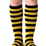 Kids Knee High Socks Cotton Spandex Striped Boys Girls-0