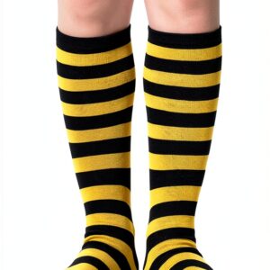 Kids Knee High Socks Cotton Spandex Striped Boys Girls-0