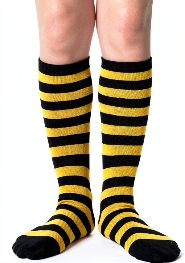 Kids Knee High Socks Cotton Spandex Striped Boys Girls-0