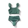 Green Family Matching Swimsuits Comfortable Quick-Dry Fabric-4