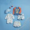 Fishing Lure Rash Guard Set Mud Pie Baby Boys Sun Protection-6