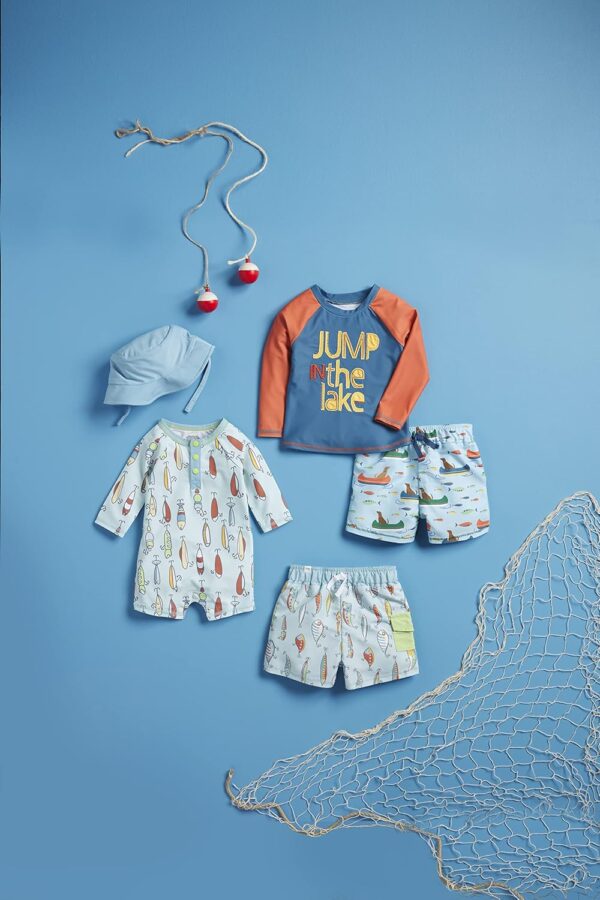 Fishing Lure Rash Guard Set Mud Pie Baby Boys Sun Protection-6