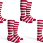 Girls Knee High Socks Pull On Closure Machine Washable-0
