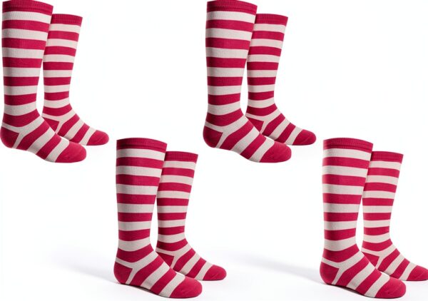 Girls Knee High Socks Pull On Closure Machine Washable-0