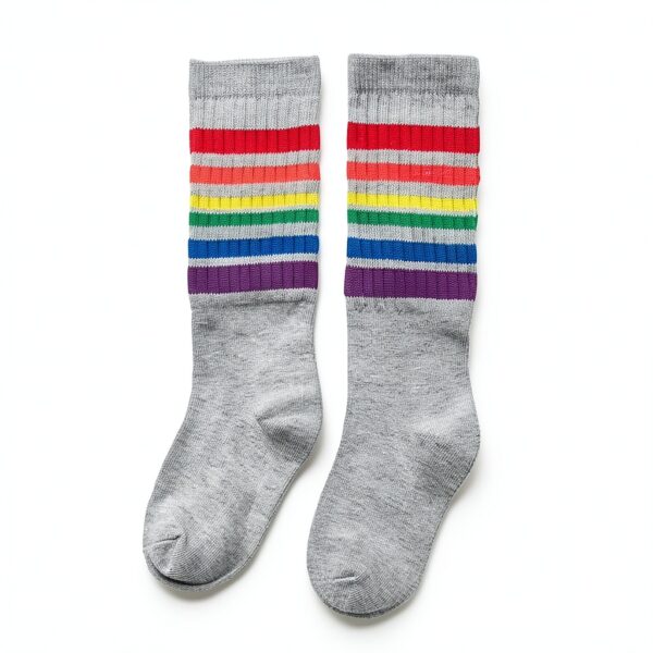Kids Striped Socks Cotton Polyester Boys Girls 1-10 Years-1