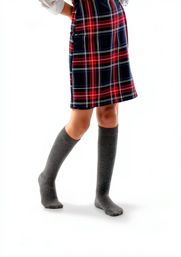 LAETAN Kids Knee High Socks Cotton Stretch School Uniform-2