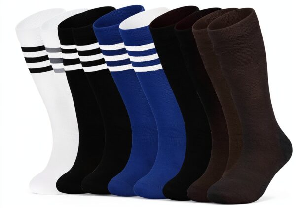 Kids Soccer Socks Cotton Knee High Sports Socks Unisex-0