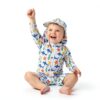 Baby Boys Swim Set Polyester Quick Dry Shark Sailboat Design-1