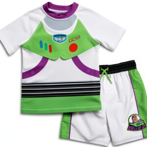 Bentex Toy Story Boys UPF 50 Swim Set Rash Guard Shorts-0
