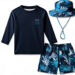 Surf Legend Boys Rash Guard UPF 50 Swim Set Polyamide-0