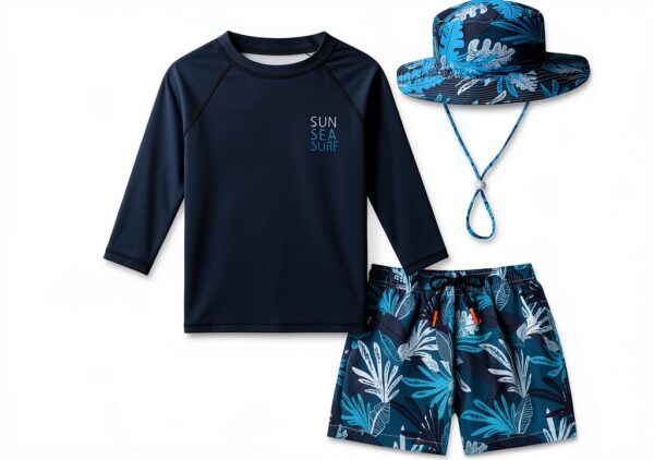Surf Legend Boys Rash Guard UPF 50 Swim Set Polyamide-0