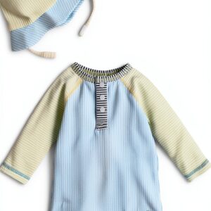 Mud Pie Baby Boys Rash Guard Set Nylon Spandex Seersucker-0