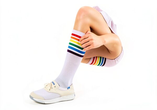 Kids Soccer Socks Cotton Spandex Striped Design Girls Boys-5