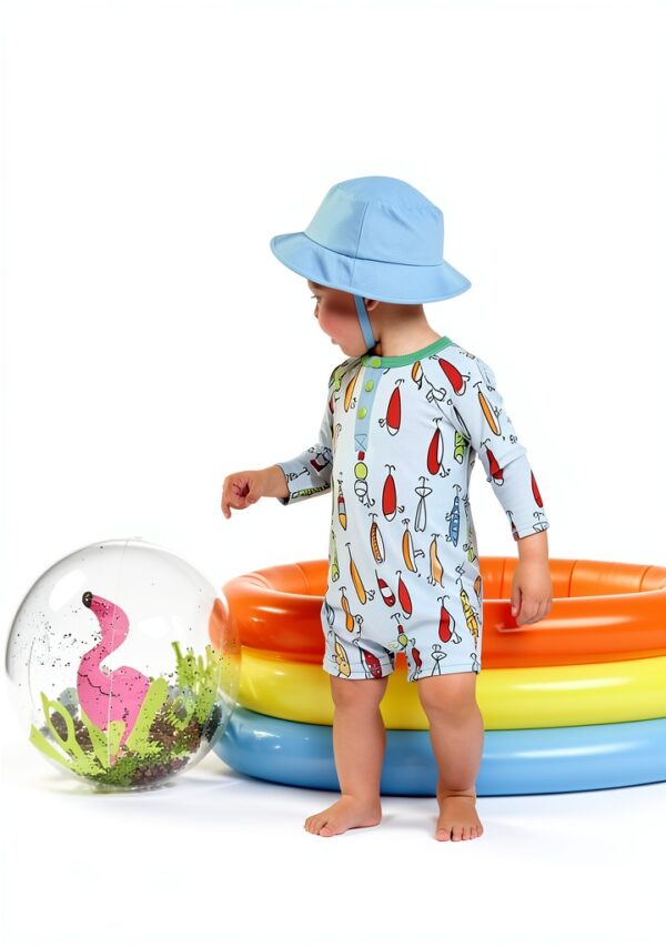 Fishing Lure Rash Guard Set Mud Pie Baby Boys Sun Protection-1