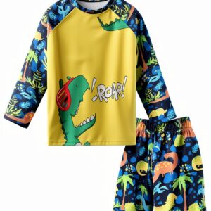 Baby Boys Rash Guard Set Sun Protection Swimwear Shark-0