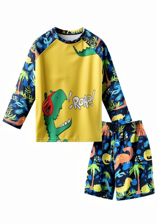 Baby Boys Rash Guard Set Sun Protection Swimwear Shark-0