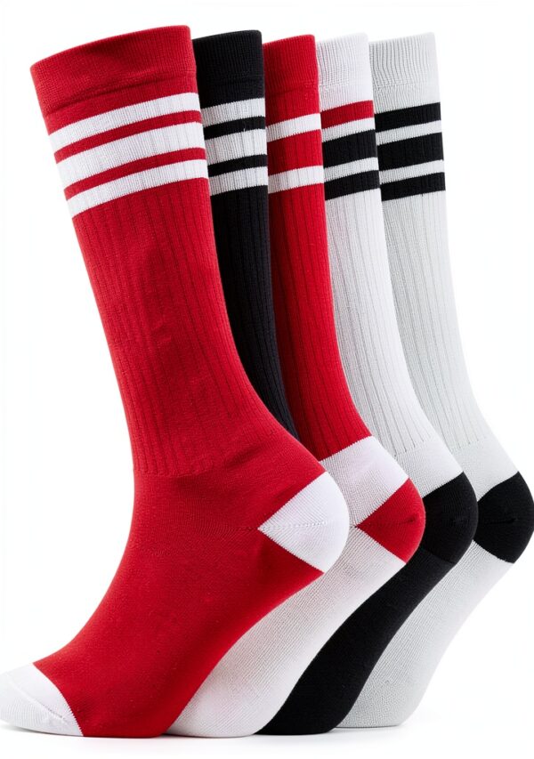 NEVSNEV Boys Knee High Socks Cotton Elastic Thick Toe-0