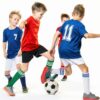 Kids Soccer Socks Cotton Spandex Striped Design Girls Boys-7