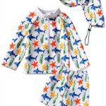 Baby Boys Swim Set Polyester Quick Dry Shark Sailboat Design-0