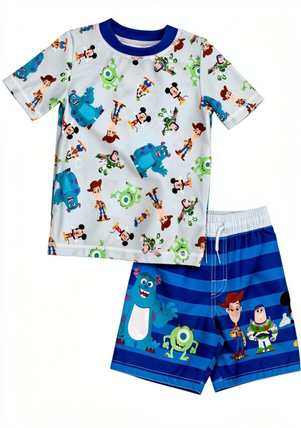 Bentex Disney Boys Rash Guard Set UPF 50 Swimwear-0