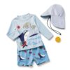 Baby Boys Rash Guard Set Polyester UPF 50 Sun Protection-2