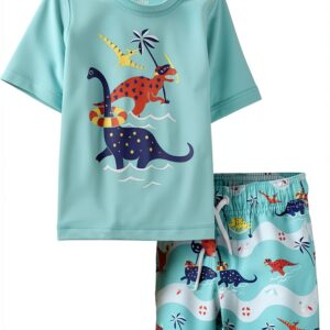 Boys Rash Guard Swim Set UPF 50 Recycled Polyester The-0