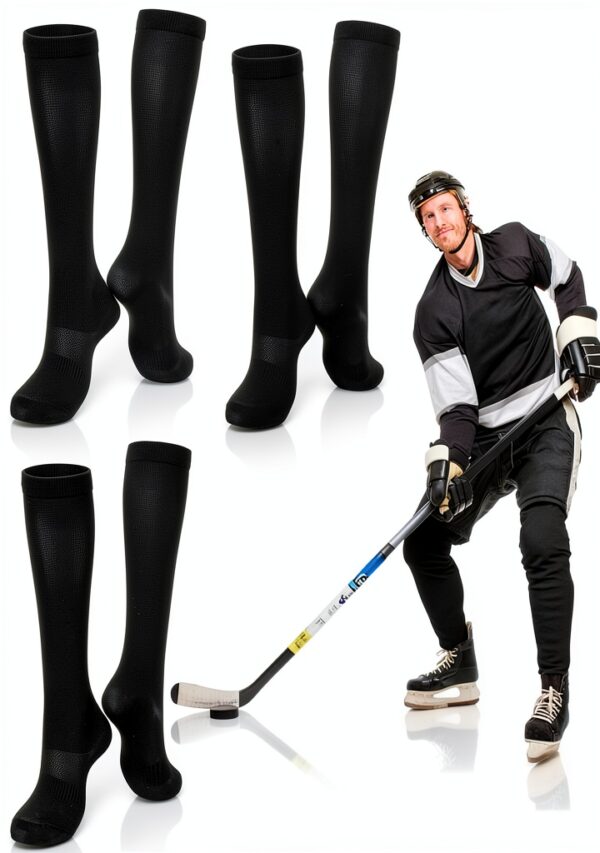 Youth Hockey Socks 3-Pack Polyester Spandex Blend Durable-0