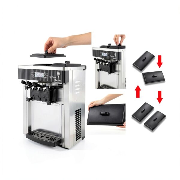 Ice Cream Machine Hopper Lid by FixoTech Food-Grade Plastic Cover-4