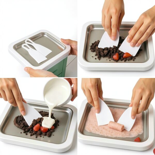 ARTYNSQ Powder Fried Ice Cream Machine LLY0511 Plug‑In‑Free Design-3
