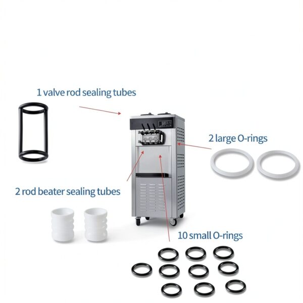 Ice Cream Machine Seal Kit FixoTech Complete Repair White Black-3