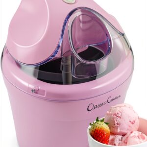 Classic Cuisine Pink 1-Quart Ice Cream Maker Compact Design-0