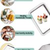 MRGIINRI Rolled Ice Cream Maker Kit White 9x7 Tray with Spatulas-5