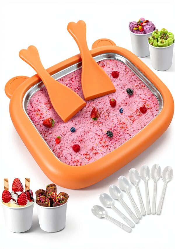 Windspeed Yellow Portable Ice Cream Maker Machine Teddy Bear Design-0