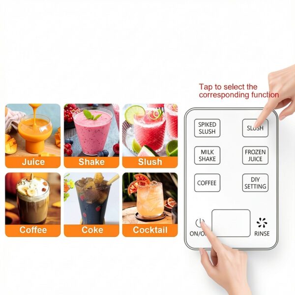 Cuelep GML-SMO1 Ice Cream & Smoothie Maker 72oz No‑Ice Slushie Machine-4