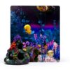 Fish Tank Decoration EVELOMO with Mountain, Starfish Barrel, 6 Plants-4