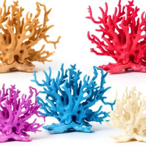 Coral Reef Decor 5 Pcs Artificial Plastic Plants Aquarium by ASUNFO-0