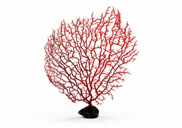 Zorfeter Red Sea Fan Coral Decorations 2‑Piece PVC Fans 11.8in/6.7in-2