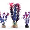 Fish Tank Decoration EVELOMO with Mountain, Starfish Barrel, 6 Plants-2